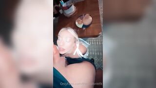 Leaked Stranger Blowjob Facial with Leggy Tits & Nipples