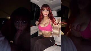 Watch Hannah Jo's leaked Car Video with her hot blowjob skills