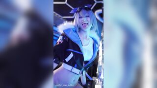 Little_emo_kitten cosplay gets steamy with Dildo and foot fetish in this leaked cosplay video
