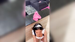 Brenda Trindade Maid's steamy skirt-licking & pussy-licking tape leaked!