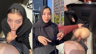 Watch Onlyfans video of sexy Ruth Lee Hijabi getting her dirty secret out in a public bathroom