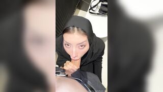 Watch Onlyfans video of sexy Ruth Lee Hijabi getting her dirty secret out in a public bathroom