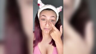 Jordanrainess flaunts her massive tits & gets punished with a hard one