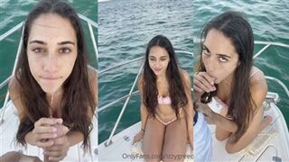 Izzy Green's leaked boat blowjob video is a must-see!