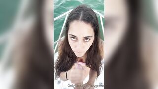 Izzy Green's leaked boat blowjob video is a must-see!