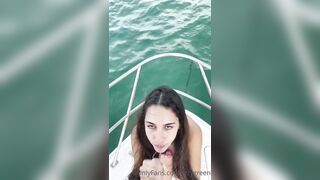 Izzy Green's leaked boat blowjob video is a must-see!