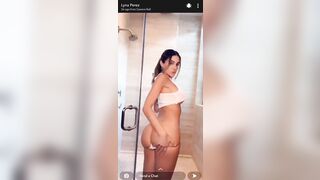 Lyna Perez's hot shower tease caught on tape!