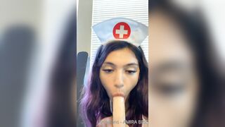 Amira Brie Nurse's Sexy Dildo Riding Session Leaked on Onlyfans