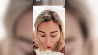 Leaked Uncensored Facial Blowjob Video of Stefanie Knight with a Cum-Filled Face