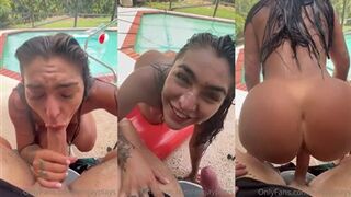 Emily Rinaudo's Pool Tape Facial Leaked: Watch Emily Rinaudo's Hot Body Get Pounded in Late Night Action!