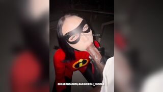 Leaked Cosplay Sex Tape of Auhneesh Nicole: Auhneesh Nicole's POV of Leaking in Cosplay