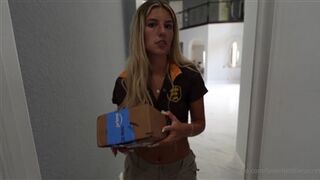 Leaked Ambie Bambii delivery girl gets naughty with a big cock in her pussy and more!