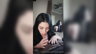 Lila Layne gets a sloppy BJ & facial in leaked hot video