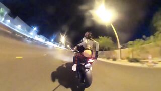 Karli Mergenthaler gets down & dirty with a hard cock after a motorcycle ride