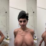 Mia Khalifa Shower Full Topless Tits Onlyfans Livestream Video